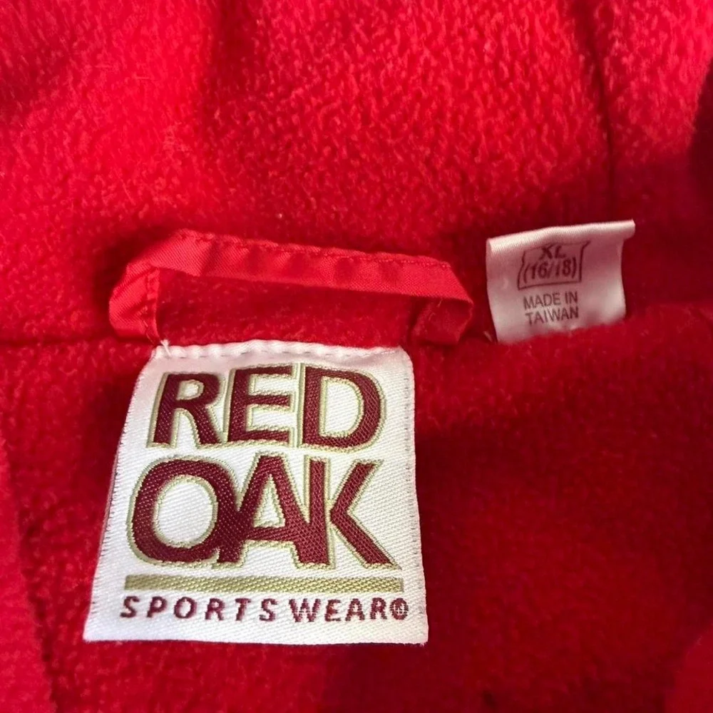Vintage‎ Ohio State Buckeyes Red Hooded Windbreaker Jacket Youth XL 16/18